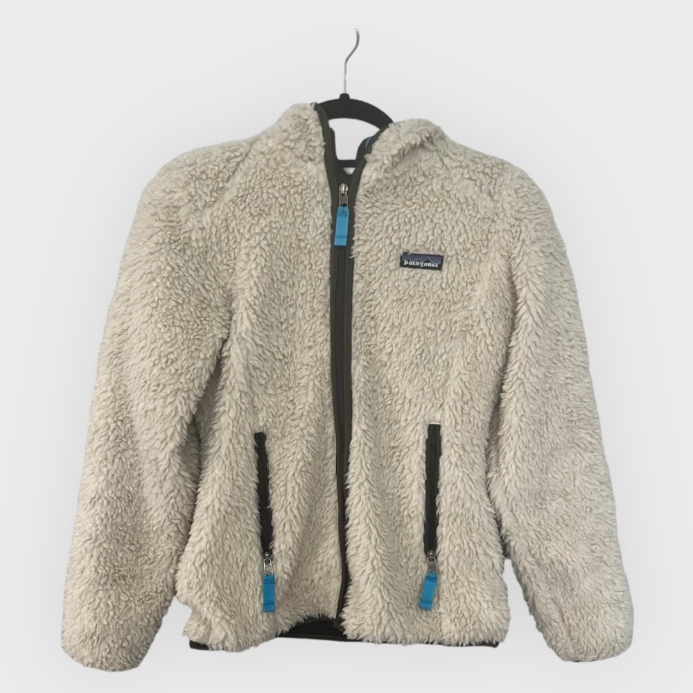 Patagonia fuzzy zip up hooded jacket